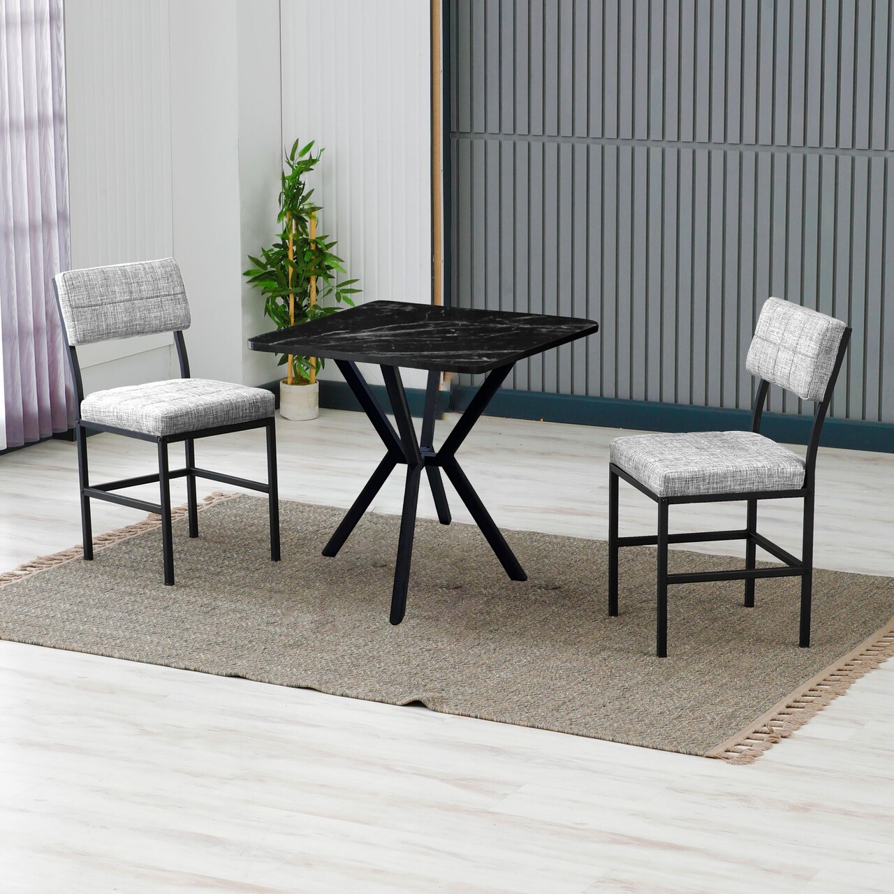 vidaXL Set mobilier de bar, 3 piese, multicolor, lemn masiv reciclat - imagine 2